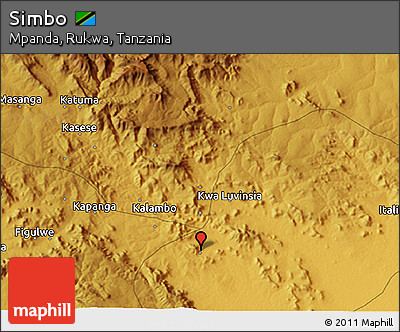 Physical 3D Map of Simbo
