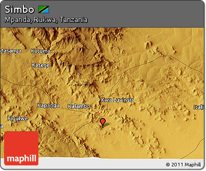 Physical 3D Map of Simbo