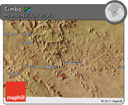 Satellite 3D Map of Simbo
