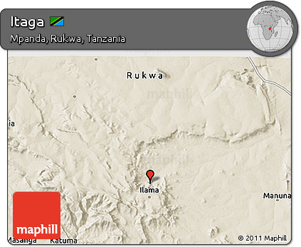 Shaded Relief 3D Map of Itaga
