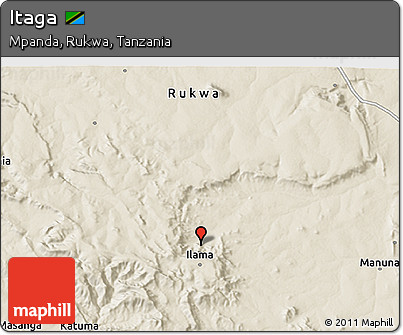 Shaded Relief 3D Map of Itaga