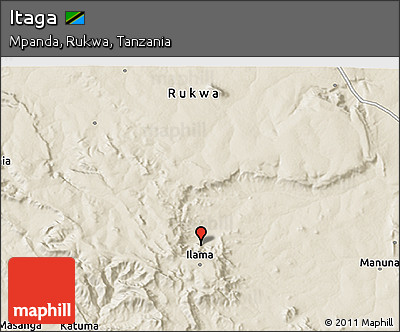 Shaded Relief 3D Map of Itaga