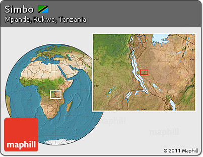 Satellite Location Map of Simbo