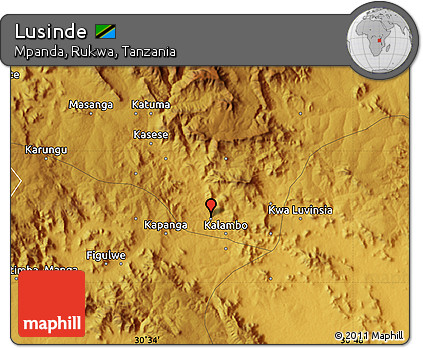 Physical Map of Lusinde