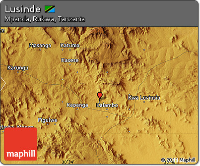 Physical Map of Lusinde