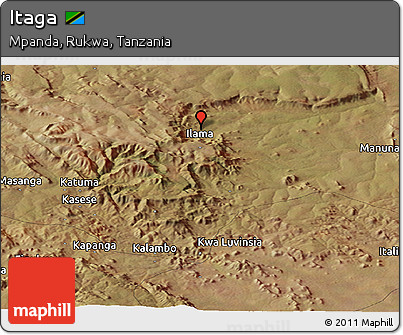 Satellite Panoramic Map of Itaga