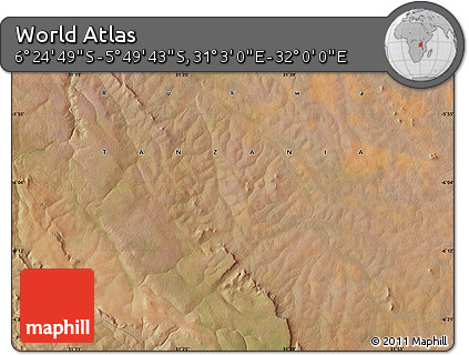 Satellite Map of the Area around 6° 7' 16" S, 31° 31' 29" E