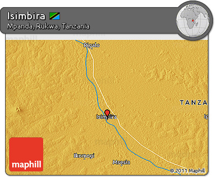 Physical 3D Map of Isimbira