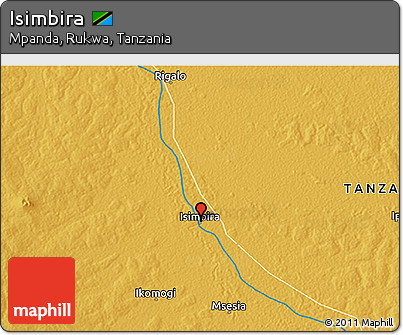 Physical 3D Map of Isimbira