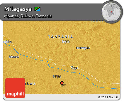 Physical Panoramic Map of Milagasya