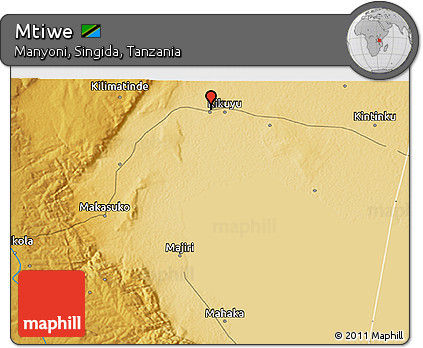 Physical 3D Map of Mtiwe