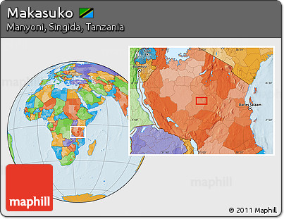Political Location Map of Makasuko
