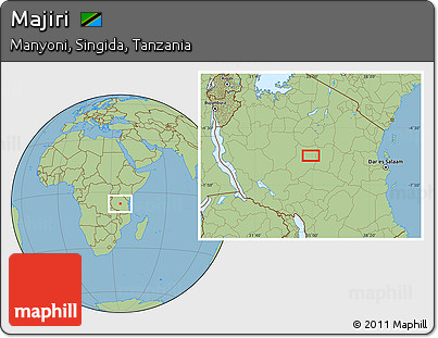 Savanna Style Location Map of Majiri