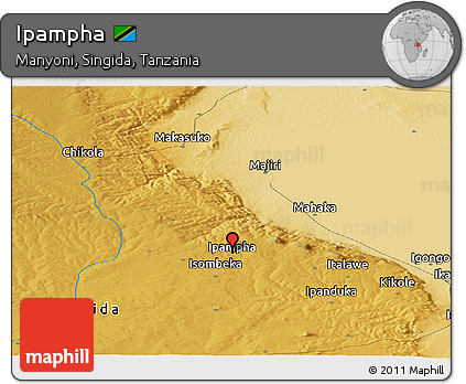 Physical Panoramic Map of Ipampha