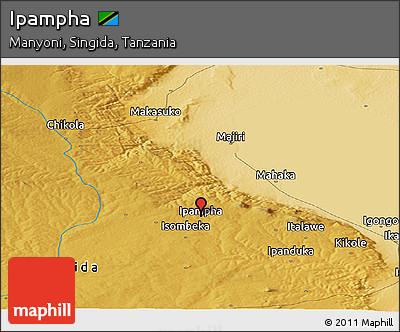 Physical Panoramic Map of Ipampha