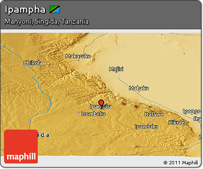 Physical Panoramic Map of Ipampha