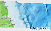 Political 3D Map of the area around 6° 7' 16" S, 34° 46' 29" W