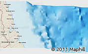 Shaded Relief 3D Map of the area around 6° 7' 16" S, 34° 46' 29" W