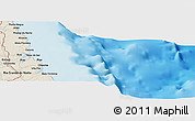 Shaded Relief Panoramic Map of the area around 6° 7' 16" S, 34° 46' 29" W