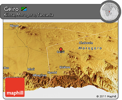 Physical Panoramic Map of Geiro