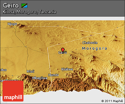 Physical Panoramic Map of Geiro
