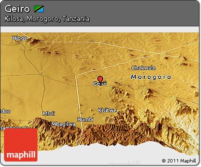 Physical Panoramic Map of Geiro