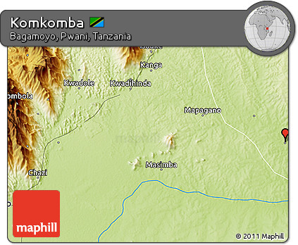 Physical 3D Map of Komkomba