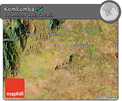Satellite 3D Map of Komkomba