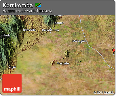Satellite 3D Map of Komkomba