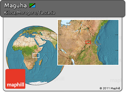 Satellite Location Map of Maguha
