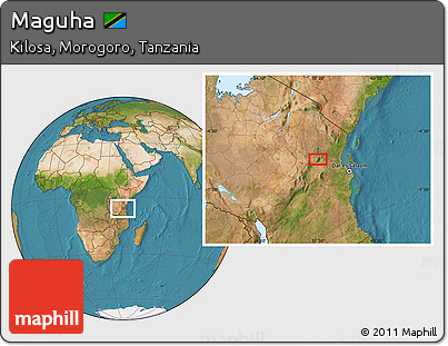 Satellite Location Map of Maguha