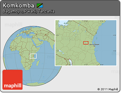 Savanna Style Location Map of Komkomba