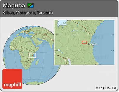 Savanna Style Location Map of Maguha