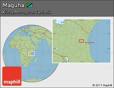 Savanna Style Location Map of Maguha