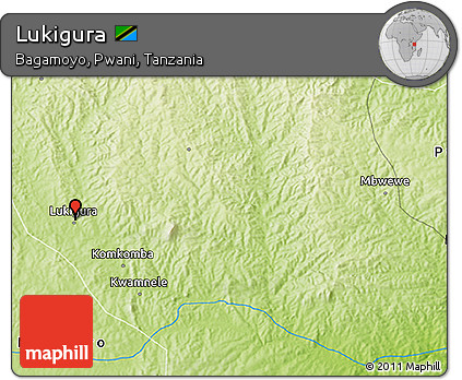 Physical 3D Map of Lukigura