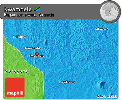 Political 3D Map of Kwamnele