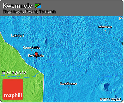 Political 3D Map of Kwamnele
