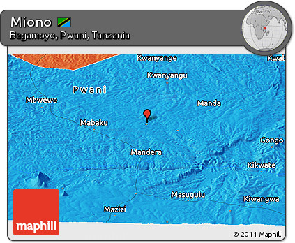 Political Panoramic Map of Miono