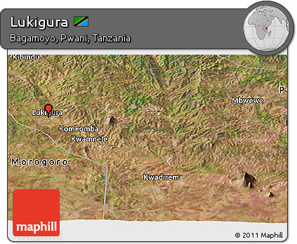 Satellite Panoramic Map of Lukigura