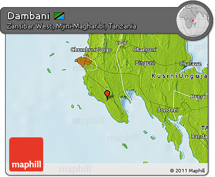 Physical 3D Map of Dambani