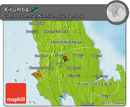 Physical 3D Map of Kitumba