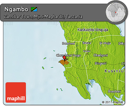 Physical 3D Map of Ngambo