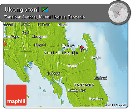 Physical 3D Map of Ukongoroni