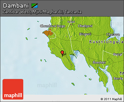Physical 3D Map of Dambani