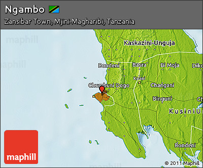 Physical 3D Map of Ngambo