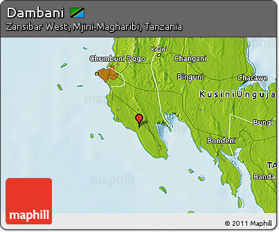 Physical 3D Map of Dambani