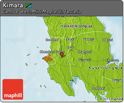 Physical 3D Map of Kimara