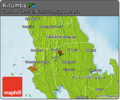 Physical 3D Map of Kitumba