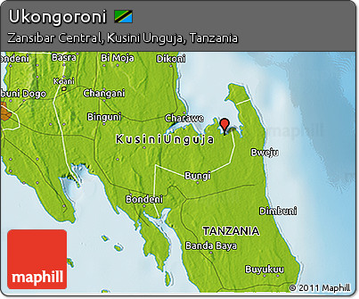 Physical 3D Map of Ukongoroni
