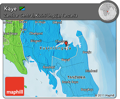 Political 3D Map of Kaye
